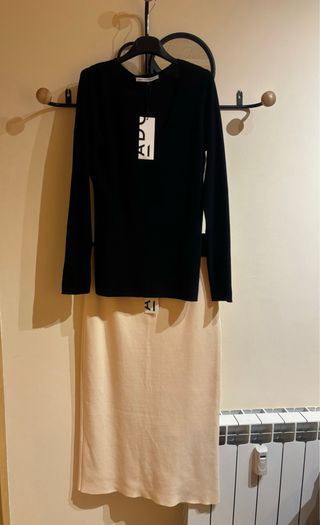 Conjunto Falda y Jersey Adolfo Domínguez Talla L