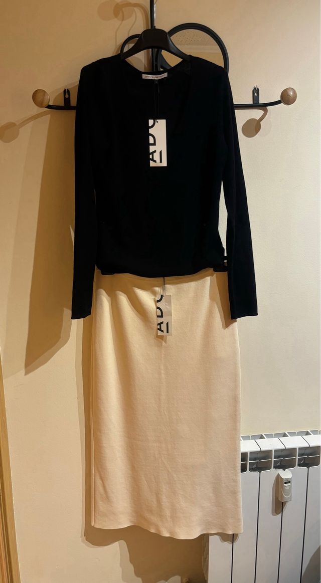 Conjunto Falda y Jersey Adolfo Domínguez Talla L