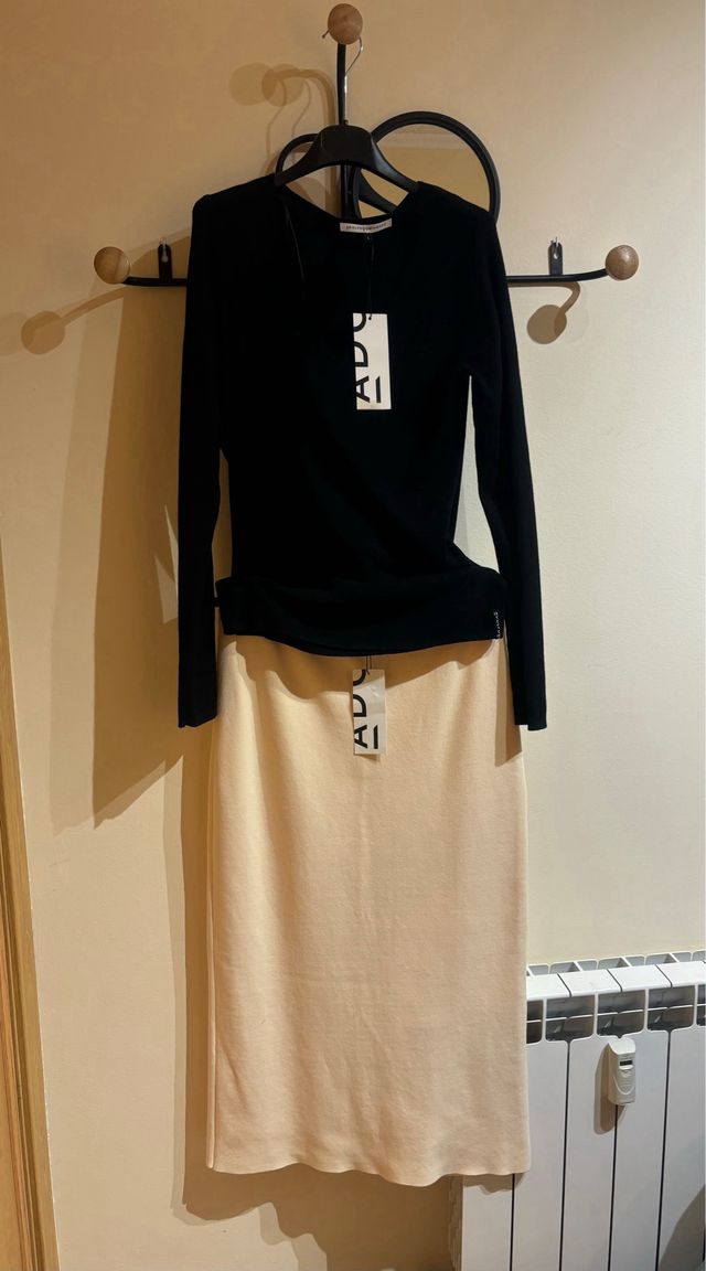 Conjunto Falda y Jersey Adolfo Domínguez Talla L