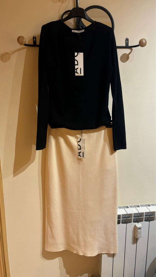 Conjunto Falda y Jersey Adolfo Domínguez Talla L