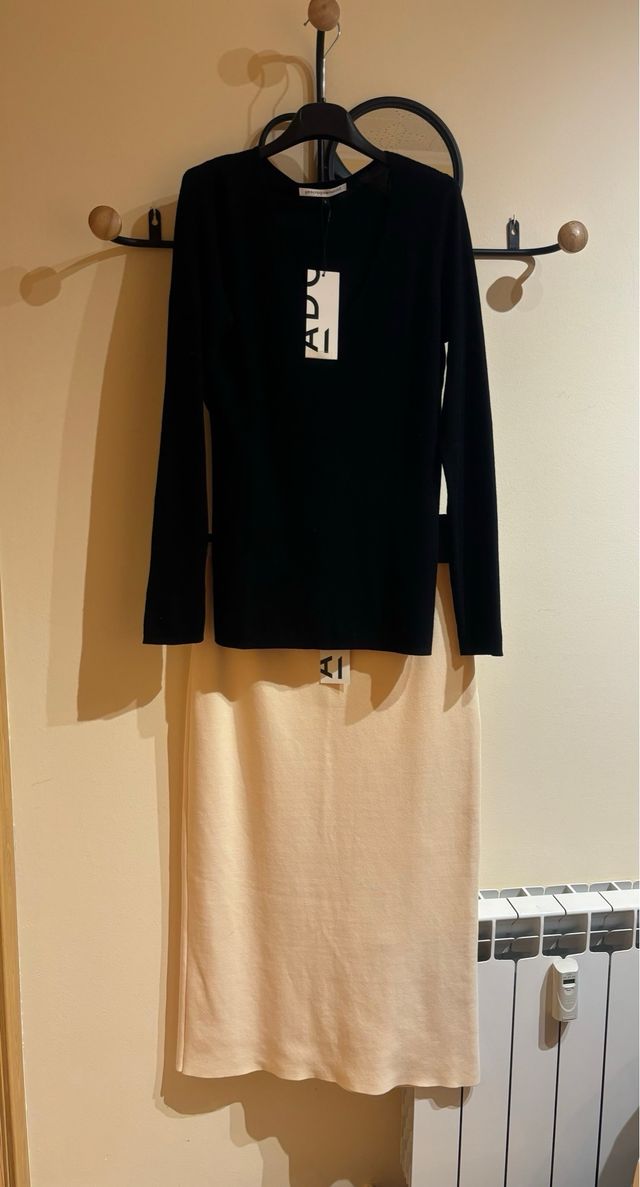 Conjunto Falda y Jersey Adolfo Domínguez Talla L