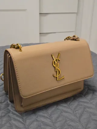 Bolso YSL Sunset Mediano Beige