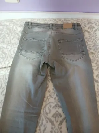 Pantalones vaqueros grises mujer talla xs 157 cm