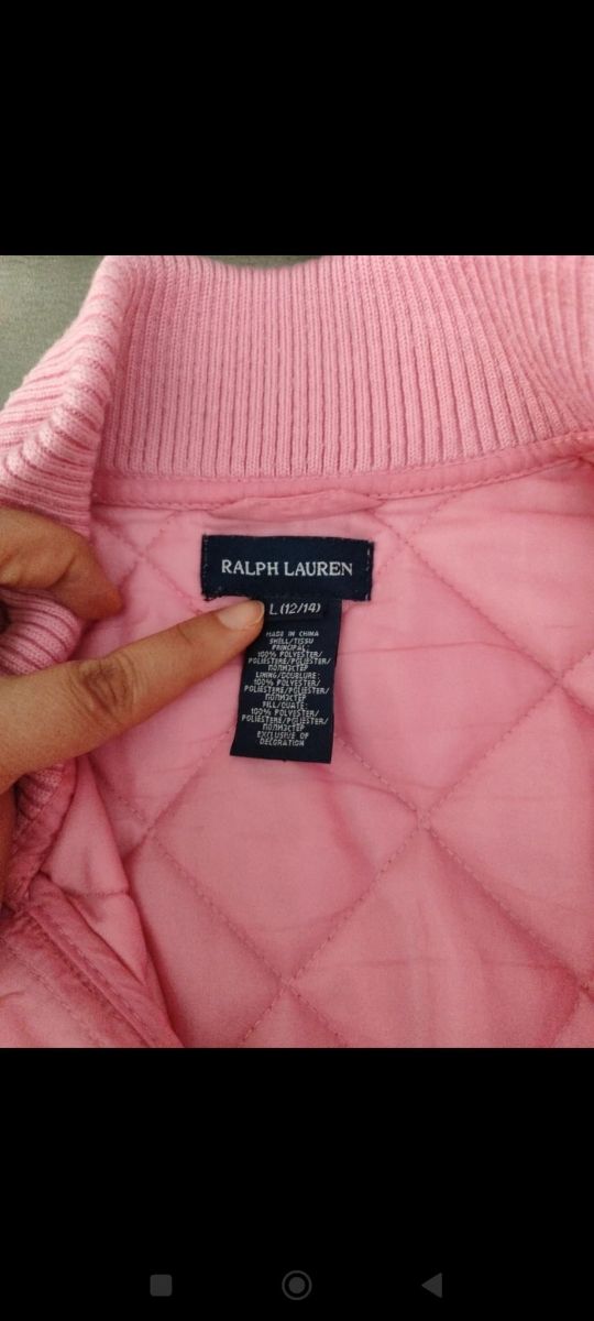 Piumino Ralph Lauren ragazza 12 anni rosa barbie