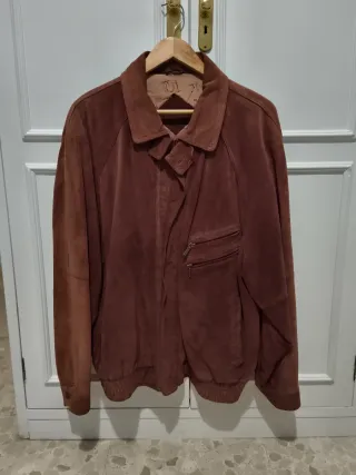 Chaqueta vintage de ante marrón