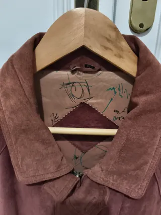 Chaqueta vintage de ante marrón