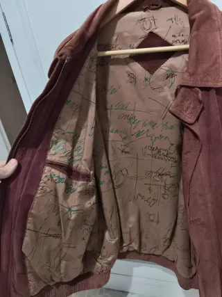 Chaqueta vintage de ante marrón