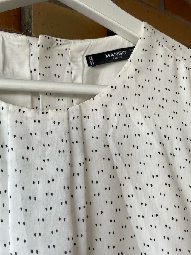 Vestido Mango Negro y Blanco Talla M