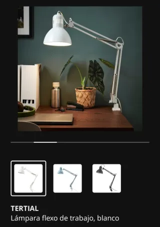 Flexo de escritorio blanco IKEA