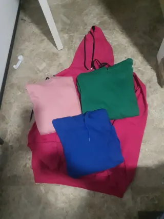 Lote 4 Sudaderas (Azul, Verde, Rosa,fucsia)