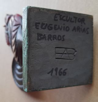 Figura Gallo Tallado a Mano 1966