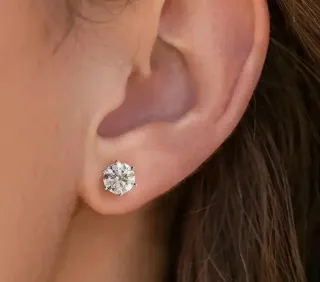 Pendientes Moissanita 2CT Plata de Ley