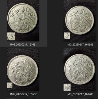 12 Monedas 50 Pesetas Franco