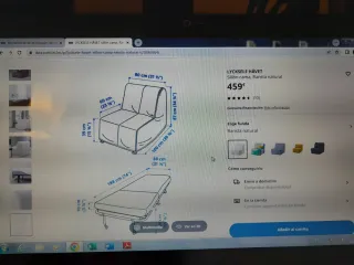 Sillón cama Lycksele HÅVET IKEA blanco