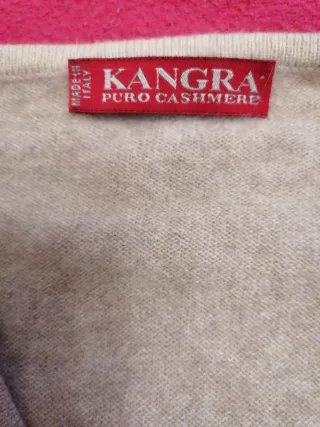 Jersey de punto beige mujer