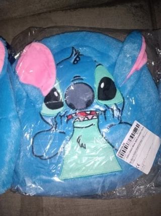 Original pequeña mochila peluche de Stitch,azul.
