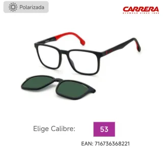 Montura Gafas Carrera Polarizadas Clip-On