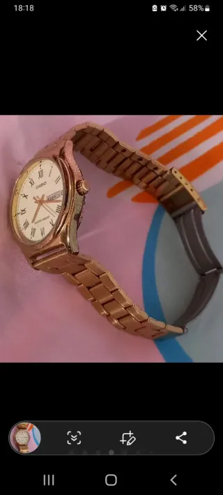 Reloj Casio Dorado y Blanco