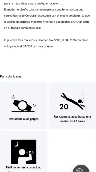 Reloj G-Shock GA700 Alta Gama Negro