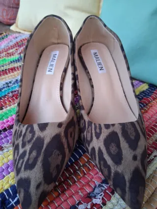 Zapatos tacón bajo MALIEN leopardo talla 37