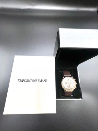Reloj Emporio Armani Cronógrafo Marrón/Dorado