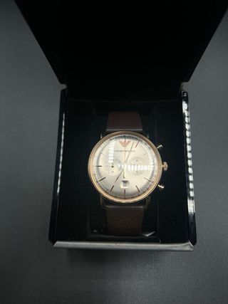 Reloj Emporio Armani Cronógrafo Marrón/Dorado
