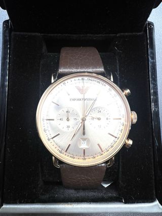 Reloj Emporio Armani Cronógrafo Marrón/Dorado