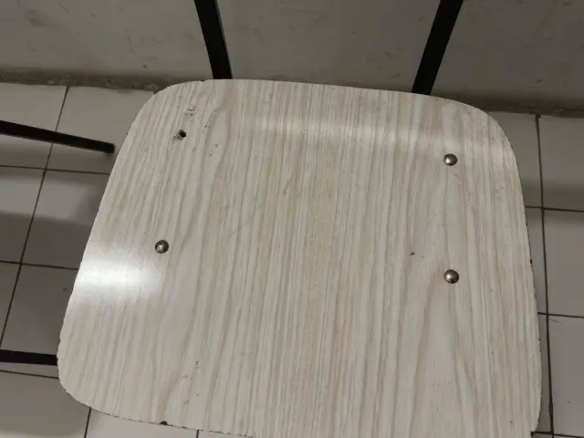 Juego de 3 Sillas Cocina Madera y Metal