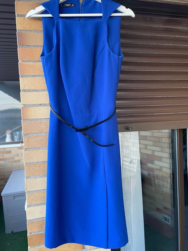 Vestido Mango azul mujer