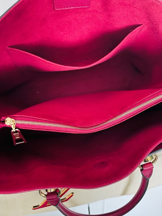 Bolso Louis Vuitton Damier Ebène con detalles rojo