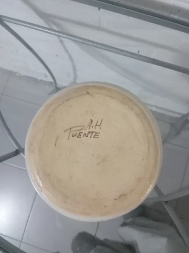 Aceitunero de cerámica pintado a mano