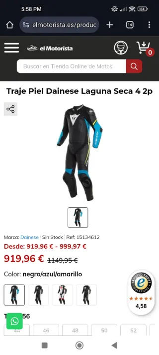 Dainese Laguna Seca 4 Talla 54