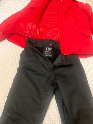 Conjunto de esquí mujer rojo y negro