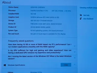 Ordenador Sobremesa Medion Negro i7 Nvidia 1660 S.