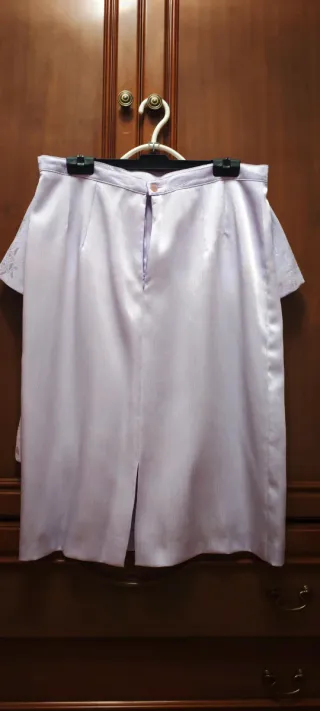 Traje satén malva ceremonia señora