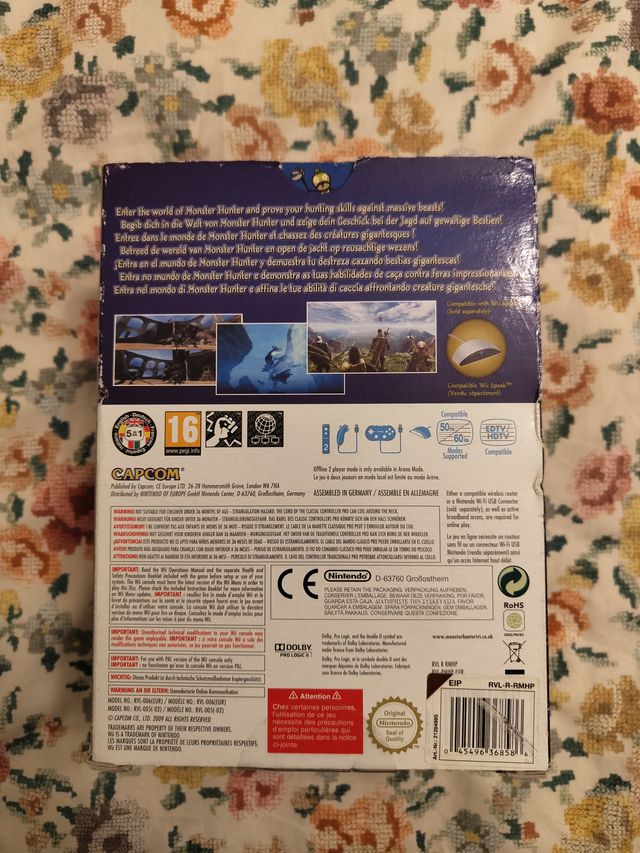 Monster Hunter 3 Tri Wii Classic Controller Pro Pa