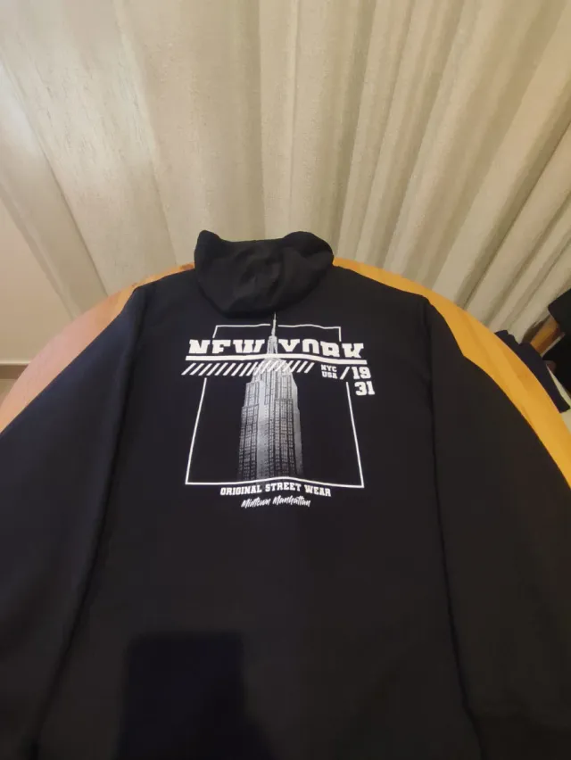 Sudadera Negra Hombre 4XL Nueva