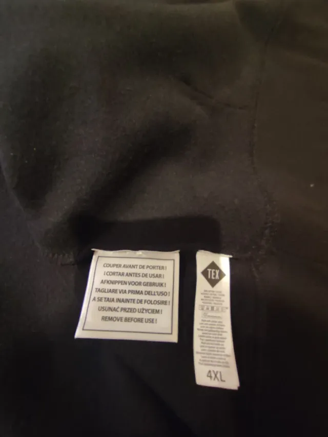 Sudadera Negra Hombre 4XL Nueva