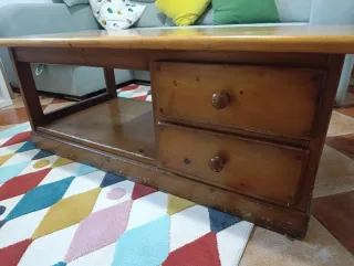 Mesa de centro de salón madera