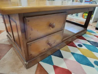 Mesa de centro de salón madera