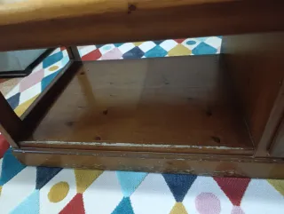 Mesa de centro de salón madera