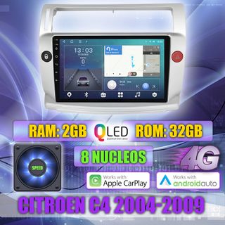 PANTALLA GPS CITROEN C4 2004-2009 CARPLAY ANDROID