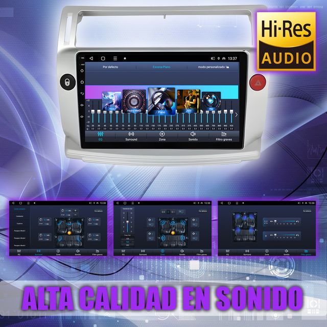 PANTALLA GPS CITROEN C4 2004-2009 CARPLAY ANDROID