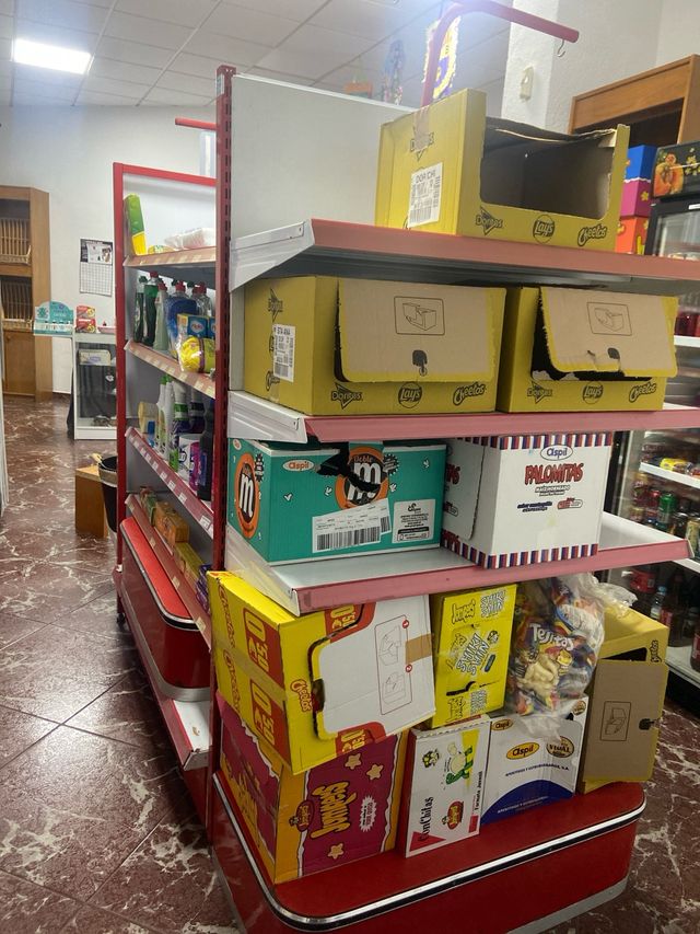 Estantería doble metálica y de plástico