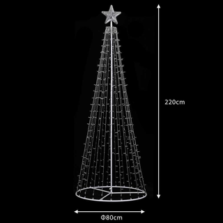 Albero di Natale Luminoso Altezza 220cm con 592 Lu
