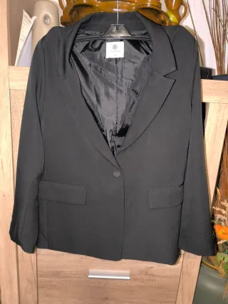 Chaqueta de vestir negra Encuentro Talla S