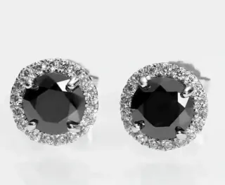 Pendientes Moissanita 1CT Plata de Ley