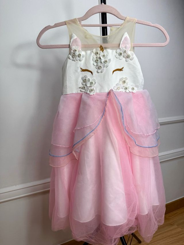 Vestido Unicórnio Menina Disface Festa 6