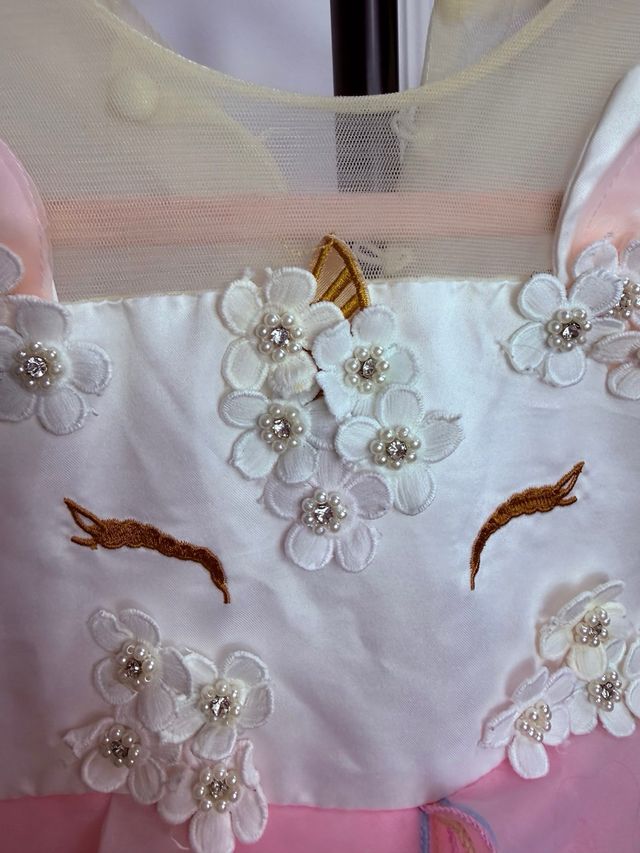 Vestido Unicórnio Menina Disface Festa 6