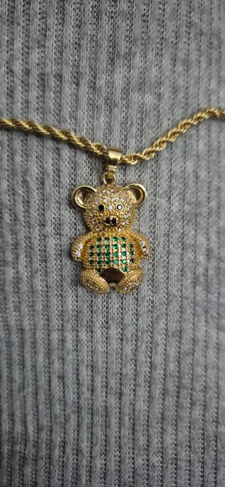 Colgante Oso con Cadena acero inoxidable